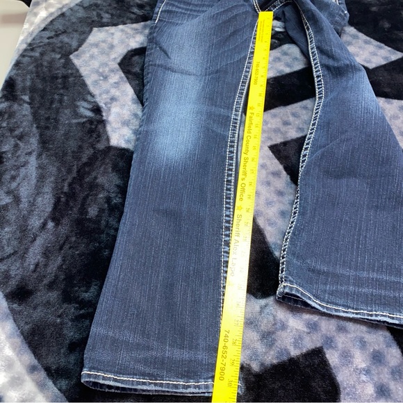 Silver Suki Jeans Womens 29Wx31L Western Glove Works Blue Dark Wash Denim Preppy - Picture 8 of 10